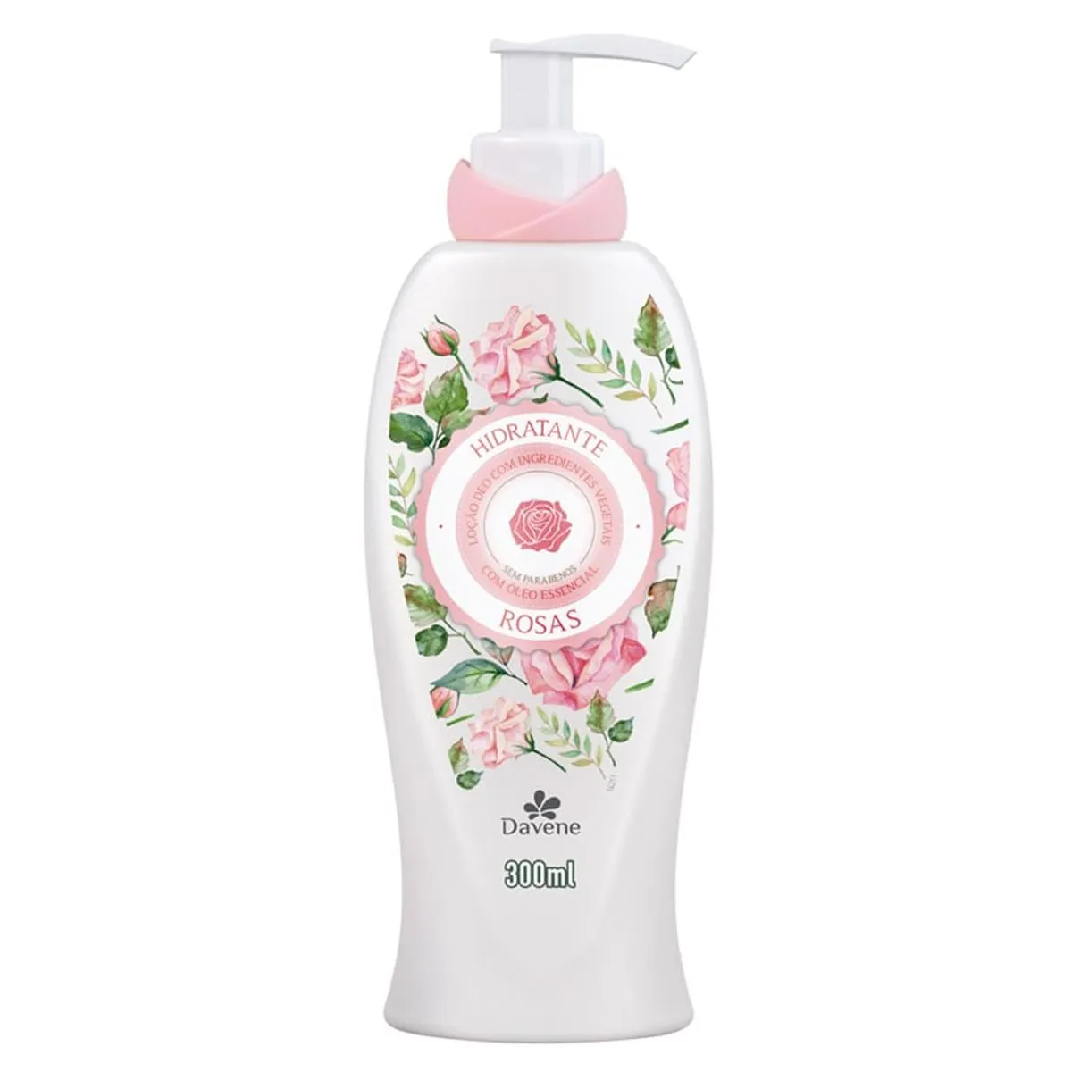 Hidratante Com óleo Essencial Corporal Rosas Davene Frasco 300ml