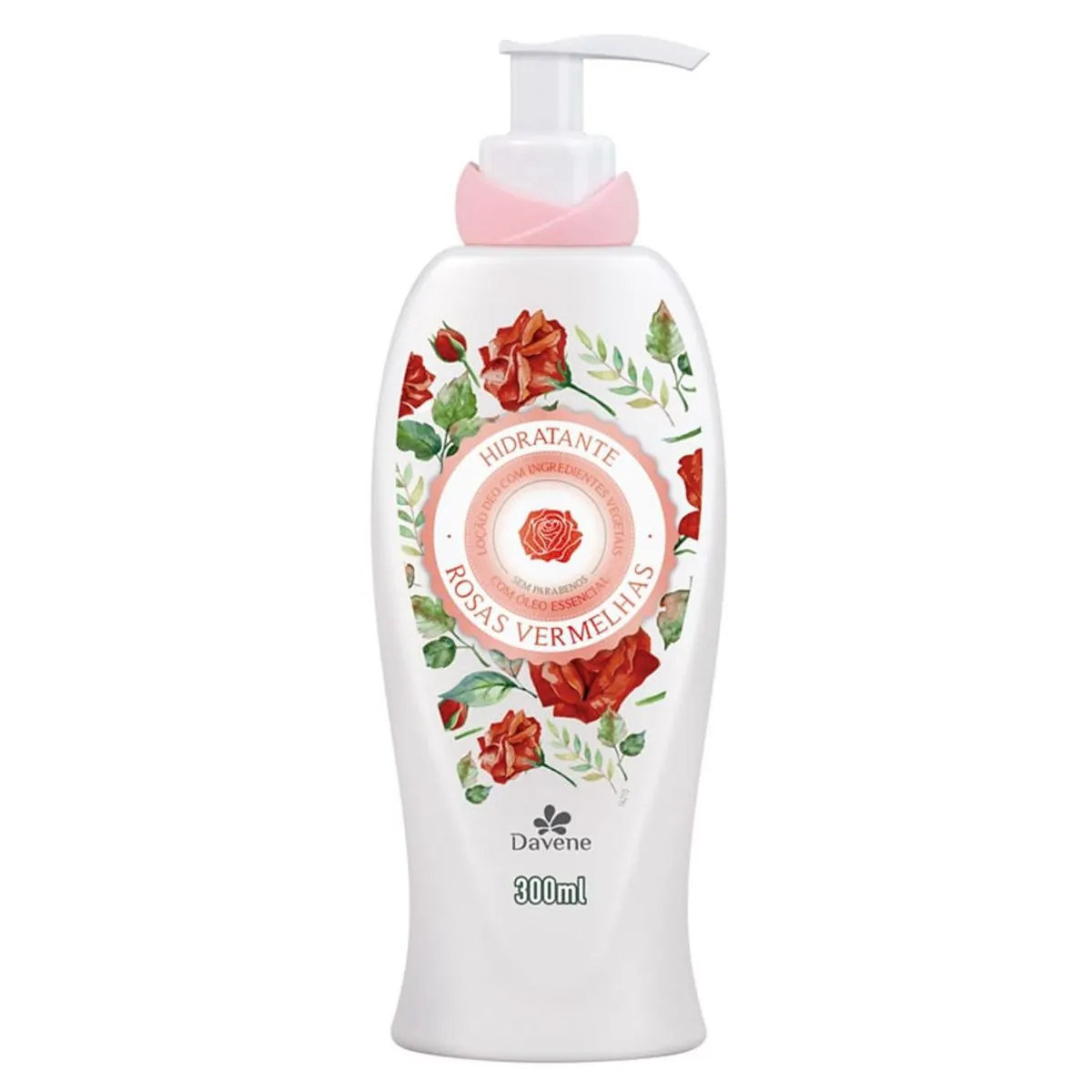Hidratante Com óleo Essencial Corporal Rosas Vermelhas Davene Frasco 300ml