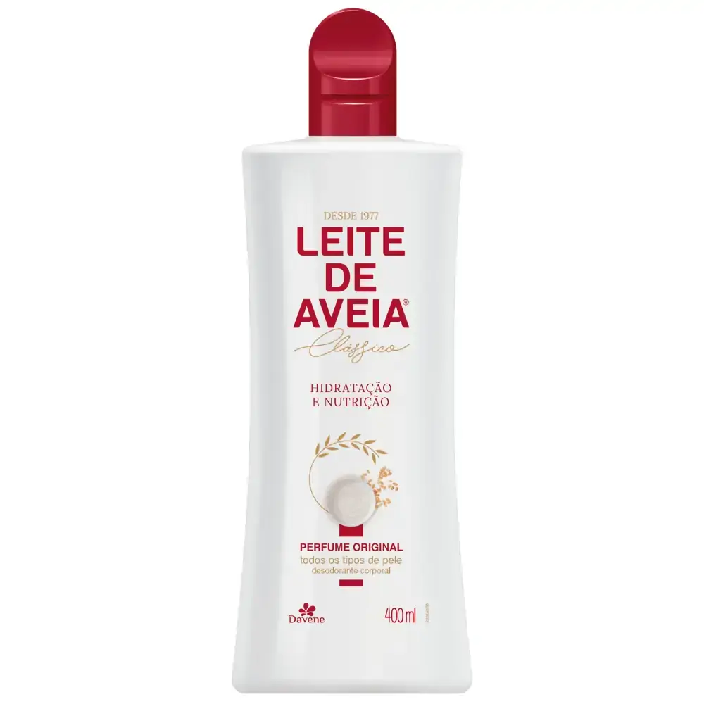 Desodorante Hidratação E Nutrição Corporal Perfume Original Davene Leite De Aveia Clássico Frasco 40
