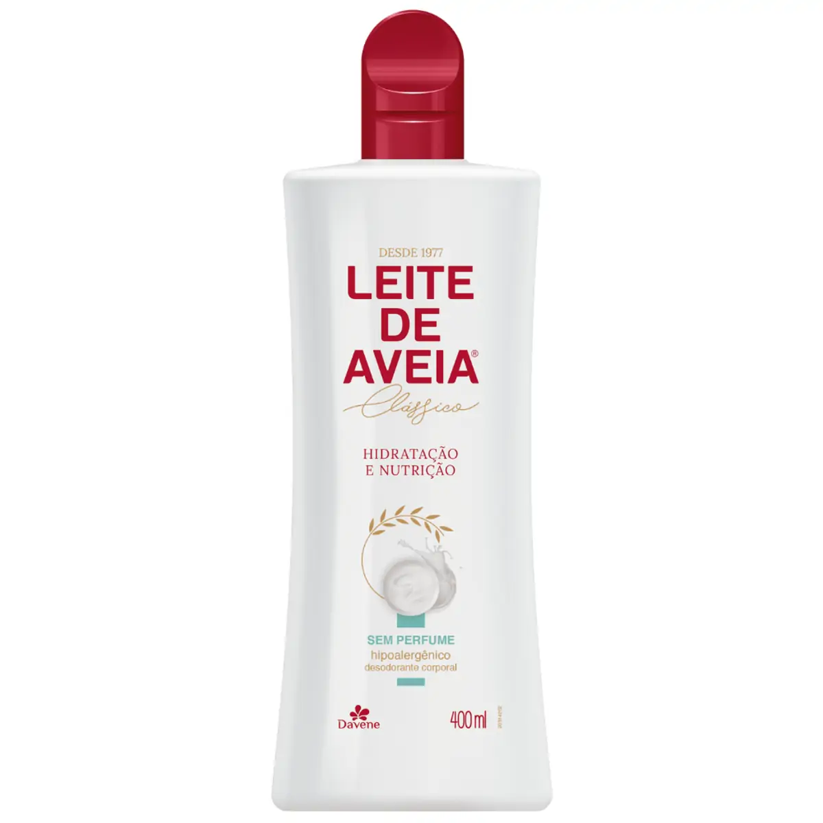 Desodorante Hidratação E Nutrição Corporal Davene Leite De Aveia Clássico Frasco 400ml