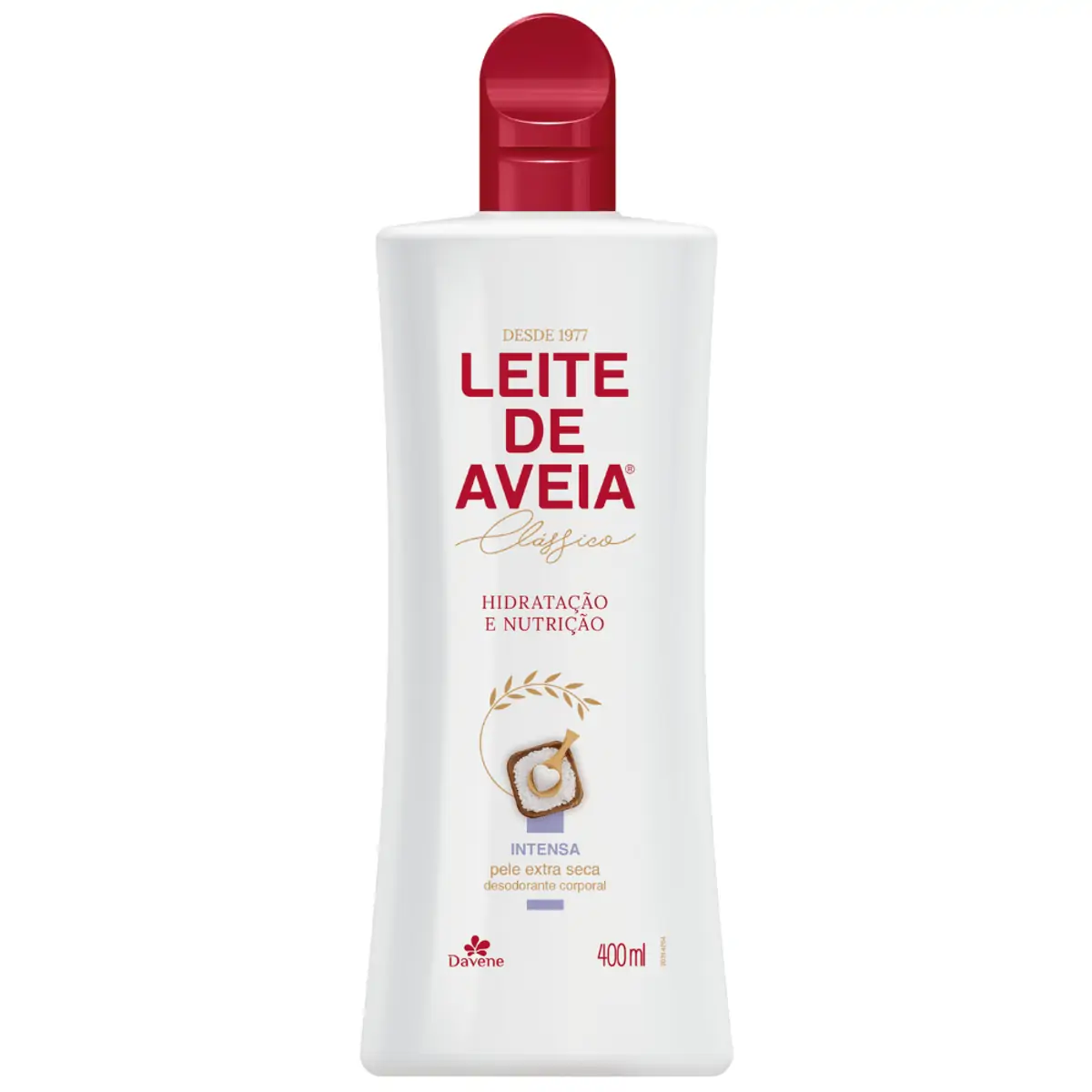 Desodorante Hidratação E Nutrição Corporal Intensa Davene Leite De Aveia Clássico Frasco 400ml