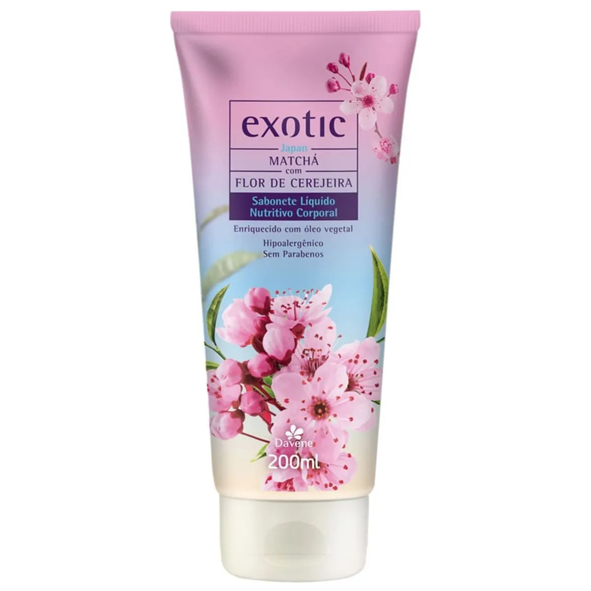 Sabonete Líquido Japan Matchá Flor De Cerejeira Davene Exotic Bisnaga 200ml