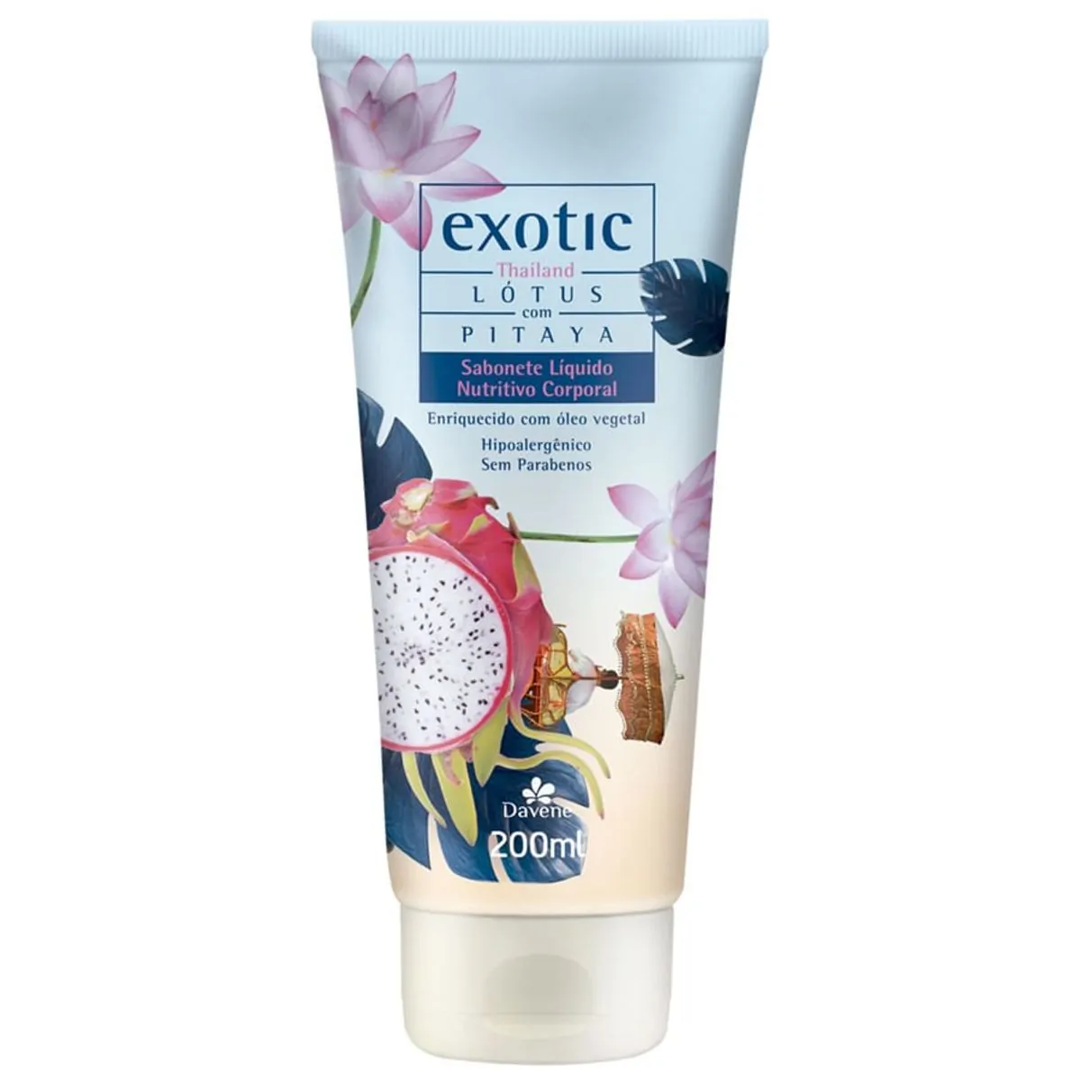 Sabonete Líquido Thailand Lótus Com Pitaya Davene Exotic Bisnaga 200ml
