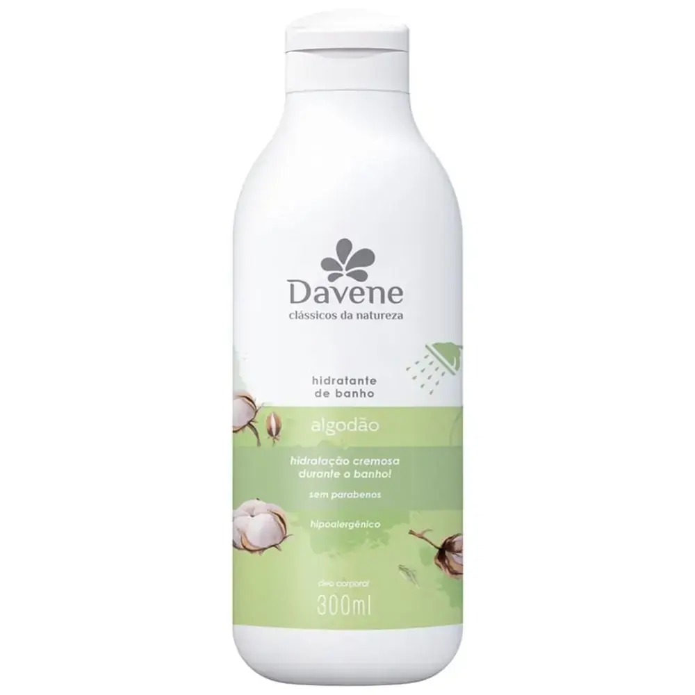 Hidratante Para Banho Algodão Davene Clássicos Da Natureza Frasco 300ml