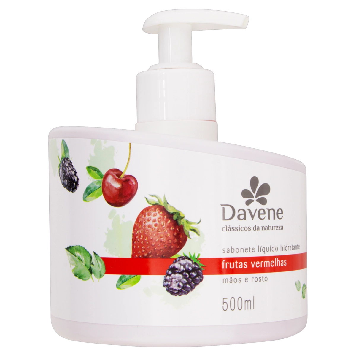 Sabonete Líquido Hidratante Mãos E Rosto Frutas Vermelhas Davene Clássicos Da Natureza Frasco 500ml