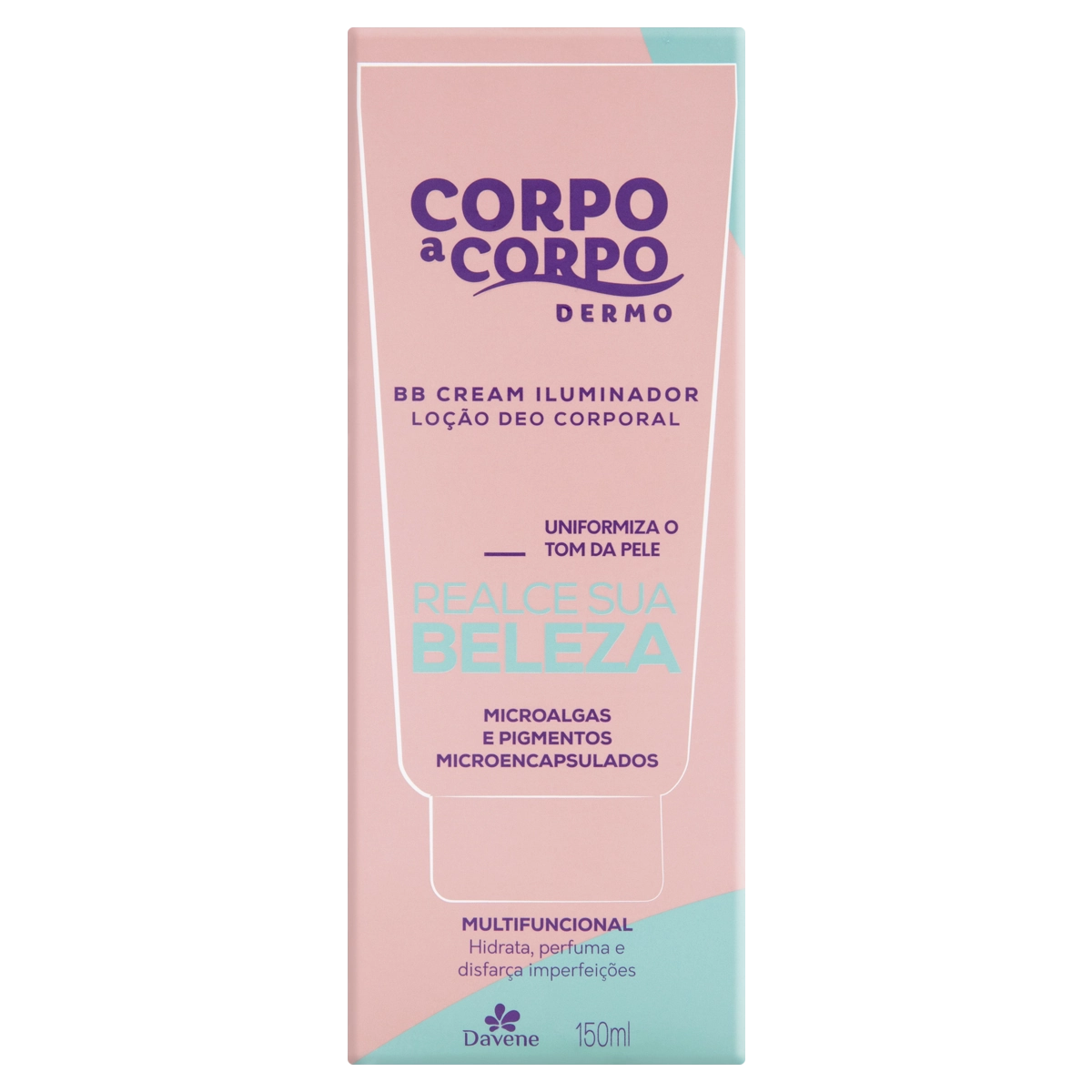 Bb Cream Iluminador Corporal Davene Corpo A Corpo Dermo Caixa 150ml