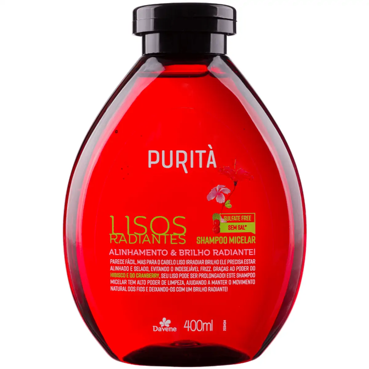 Shampoo Micelar Purita Davene 400ml Lisos Rad.