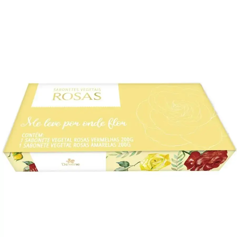 Promocional Davene Rosas Sabonetes Vermelho E Amarelo 6x2