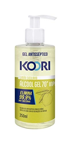 álcool Gel 70 Inpm Limão Siciliano Koori Frasco 250ml