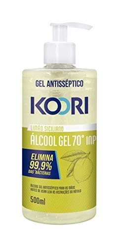 álcool Gel 70 Inpm Limão Siciliano Koori Frasco 500ml