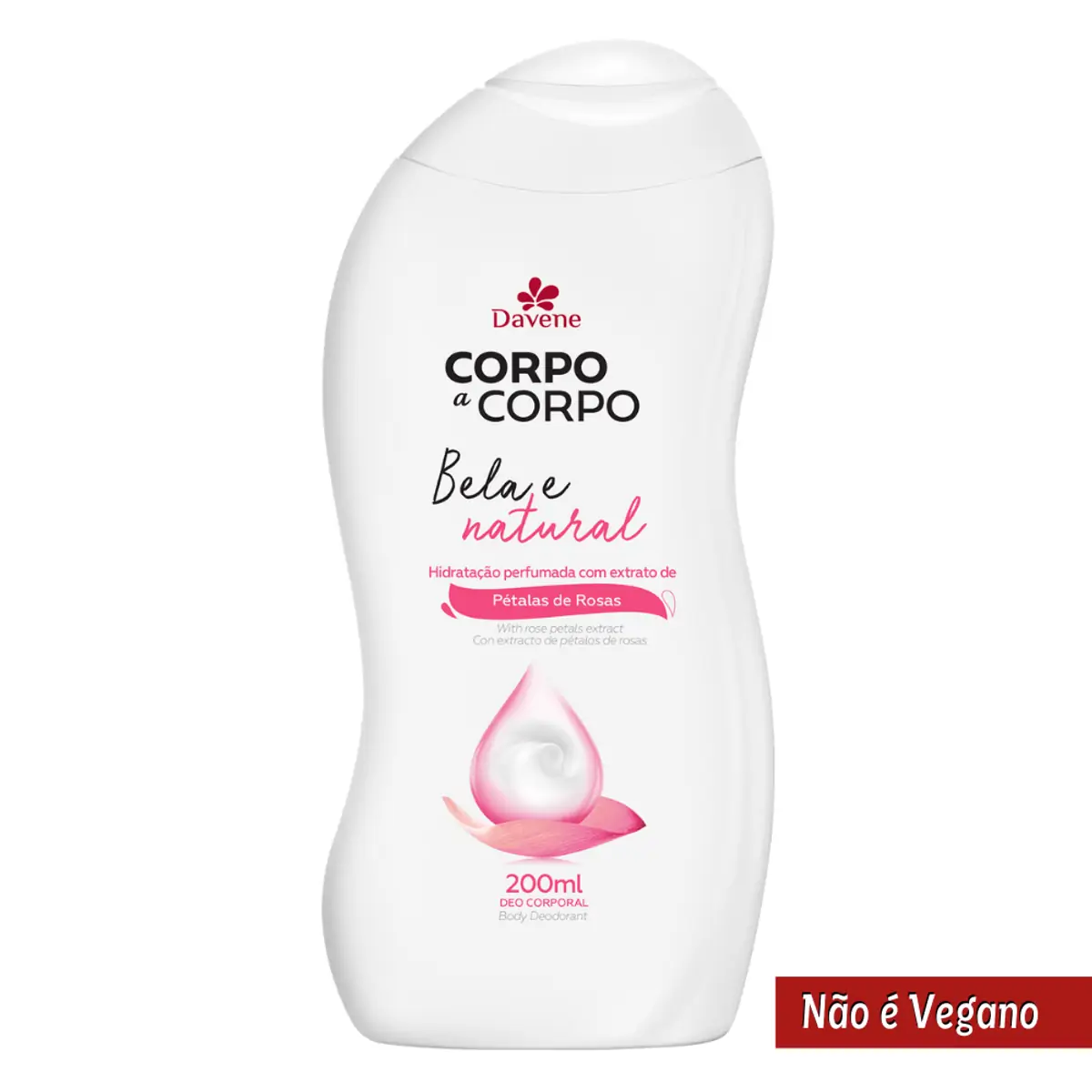 Davene Loção Hidratante Corpo a Corpo Bela e Natural 200ml