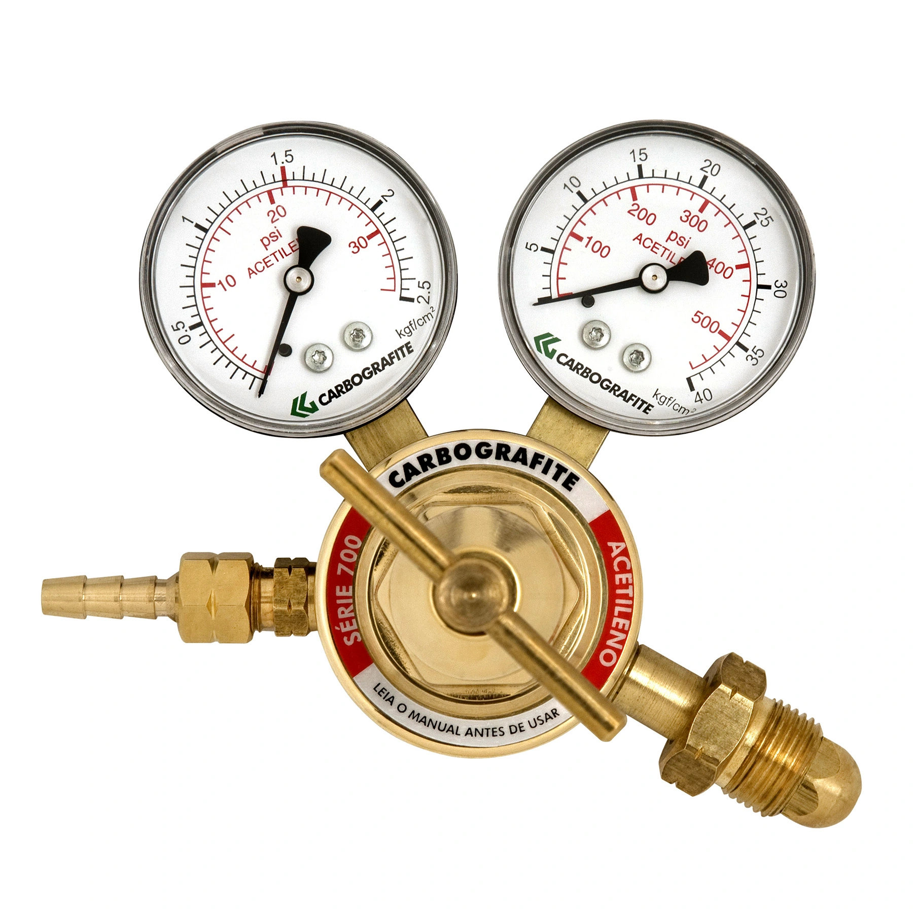 Regulador de Pressão para Cilindro Acetileno Serie 700 Carbografite