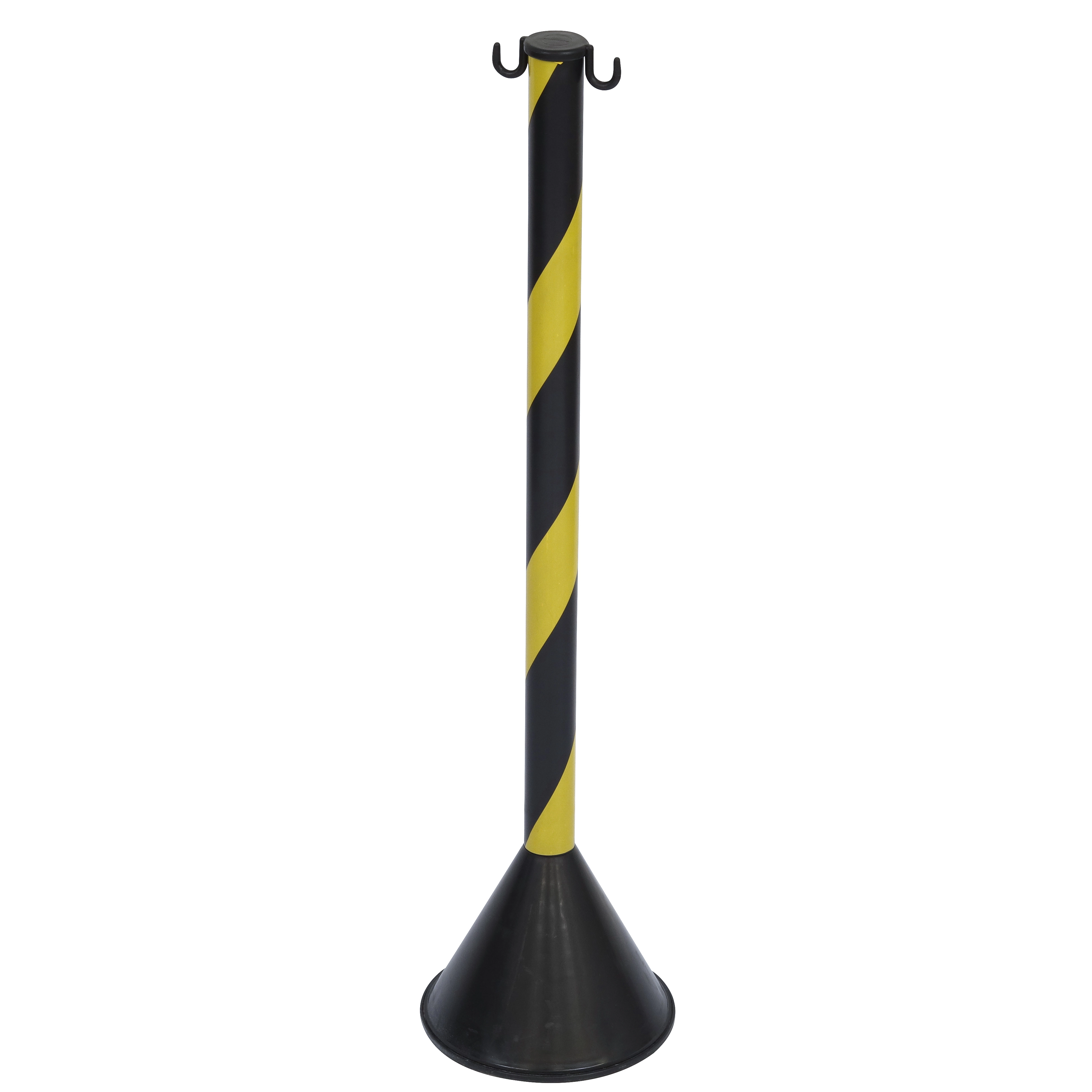 Pedestal para Corrente de Segurança 90cm Plástico Preto e Amarelo Carbografite 1 unidade