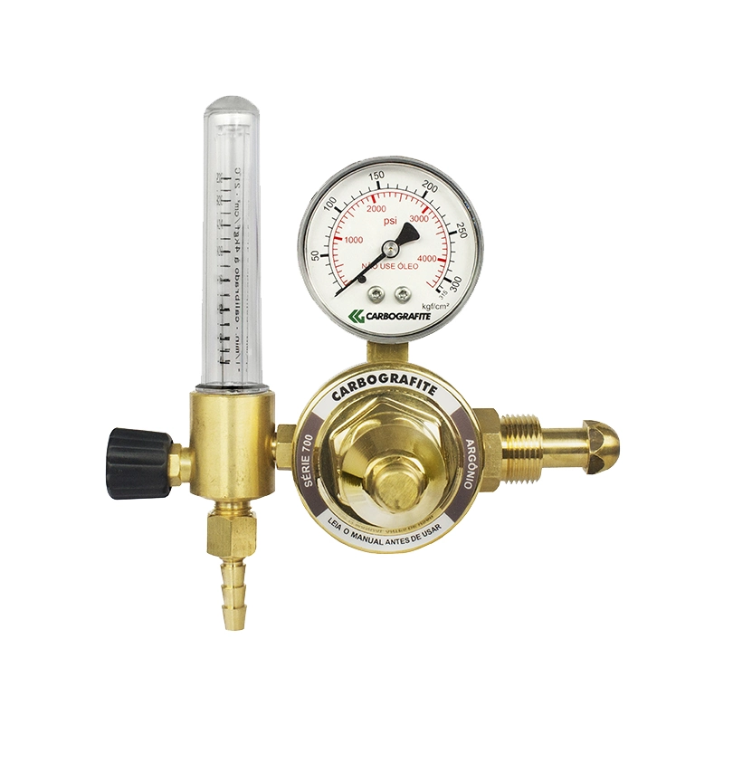 Regulador de Pressão Argônio com Fluxo SERIE700 Carbografite