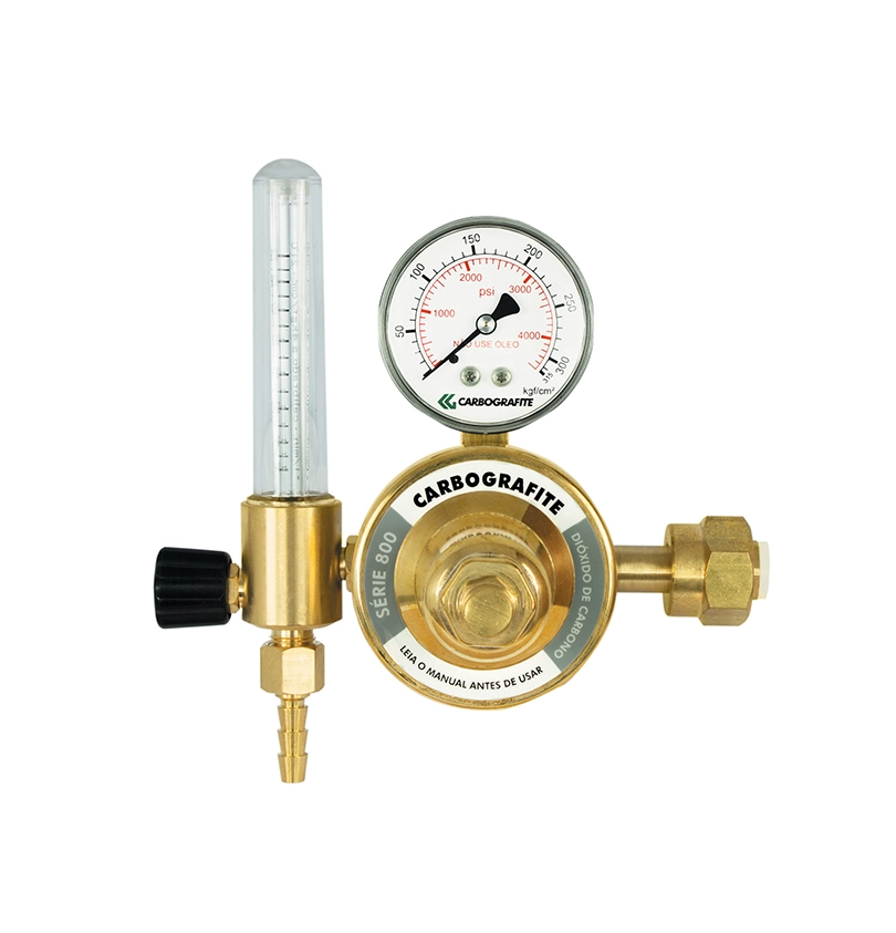 Regulador de Pressão CO2 com Fluxômetro Serie 800 Carbografite