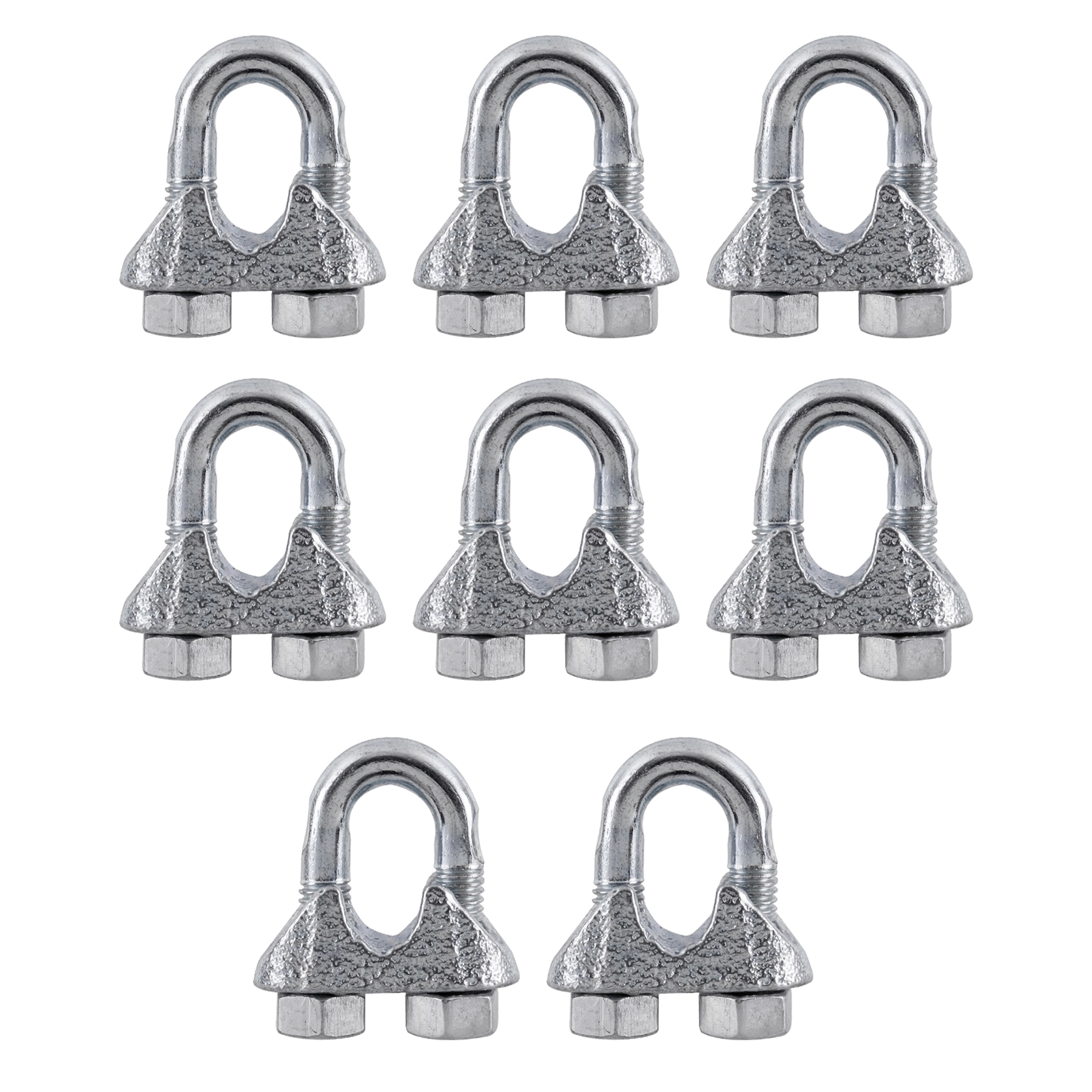 Clips para Cabos de Aço 1/4" 8 unidades Carbografite