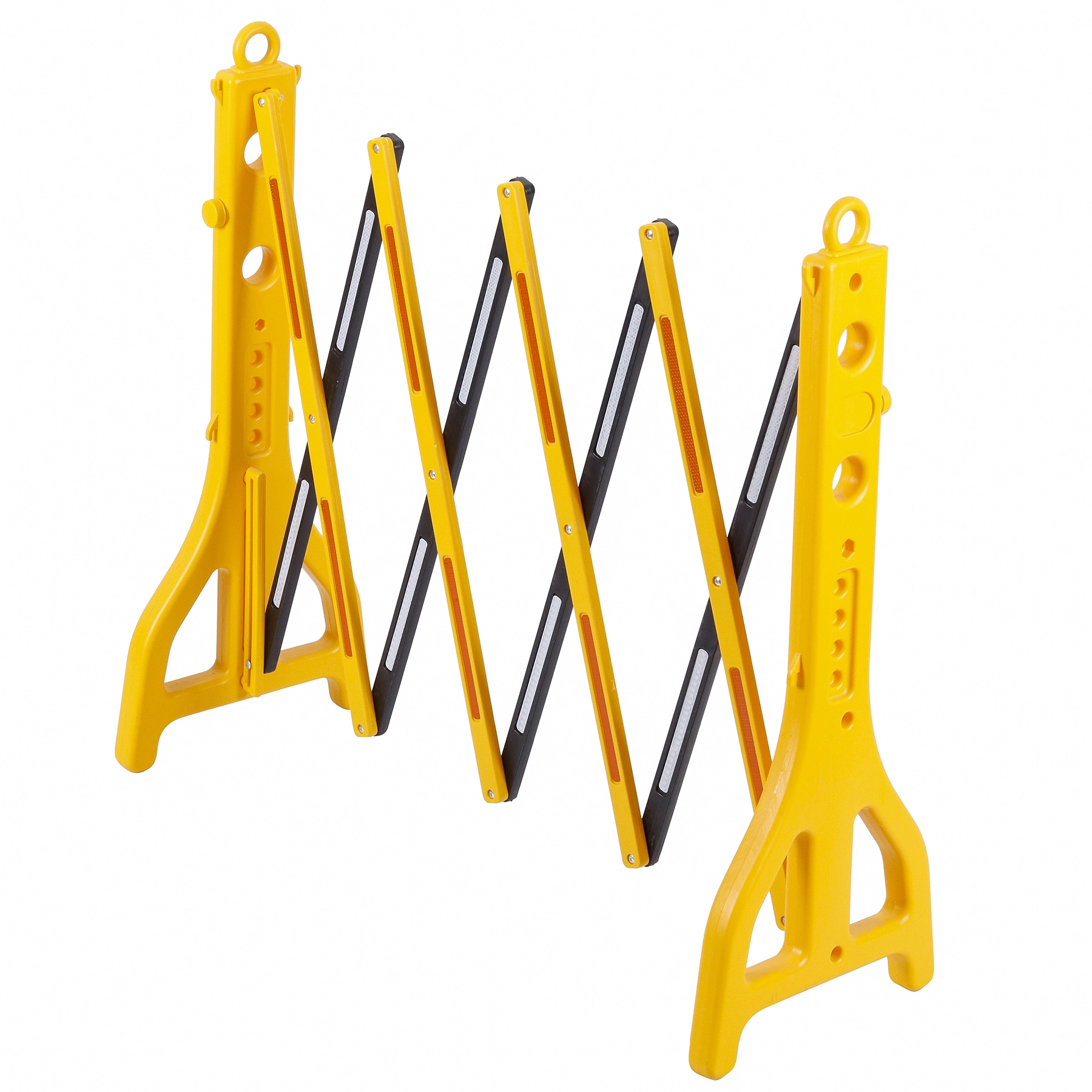 Barreira Pantográfica 250x96cm Plástico Amarelo Carbografite 1 unidade
