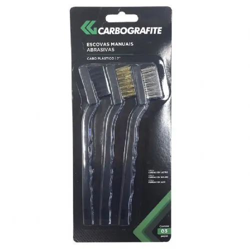 Escova Abrasiva Jogo Com 3 Peças - Carbografite