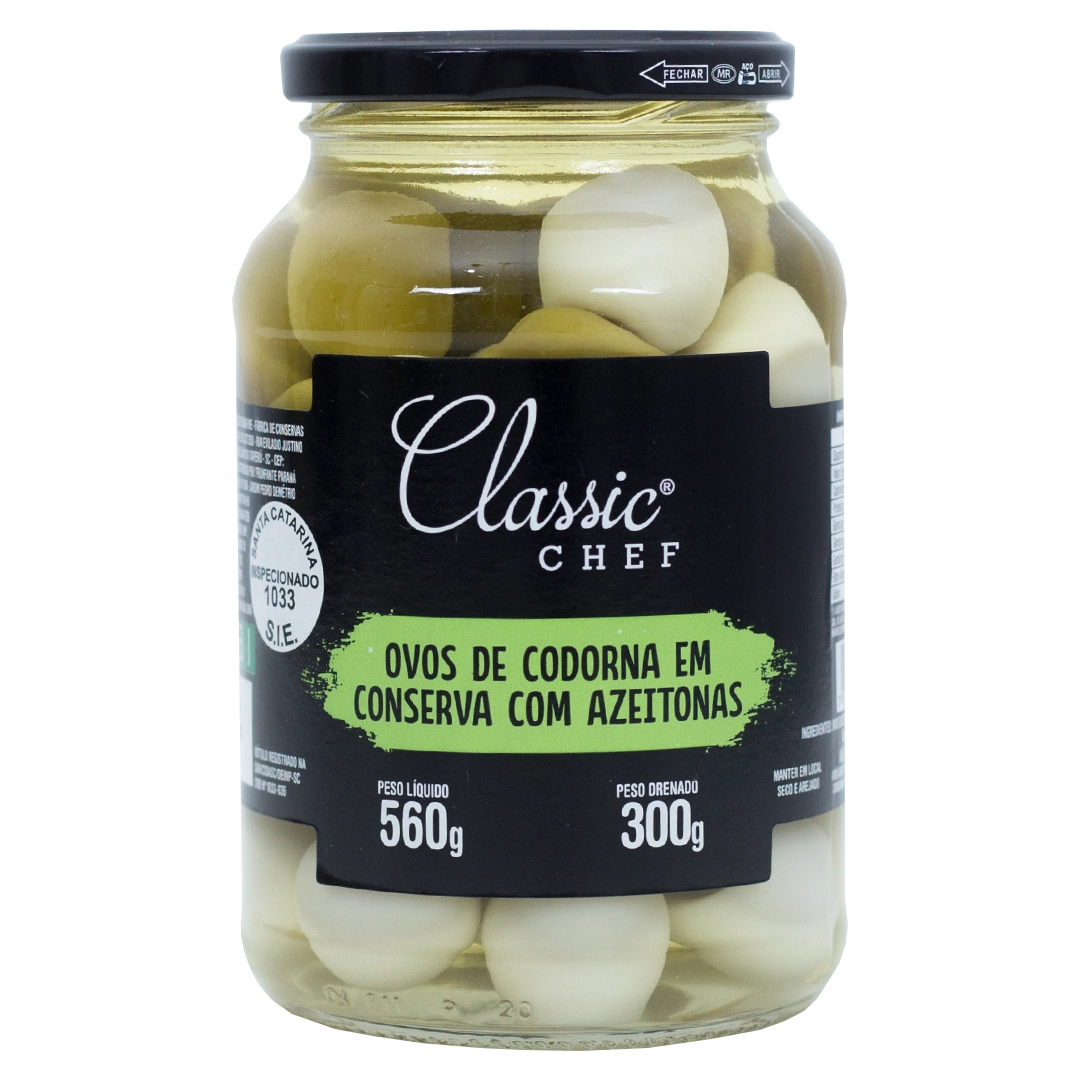 Ovos Codorna Classic Chef C/azeitona 300g