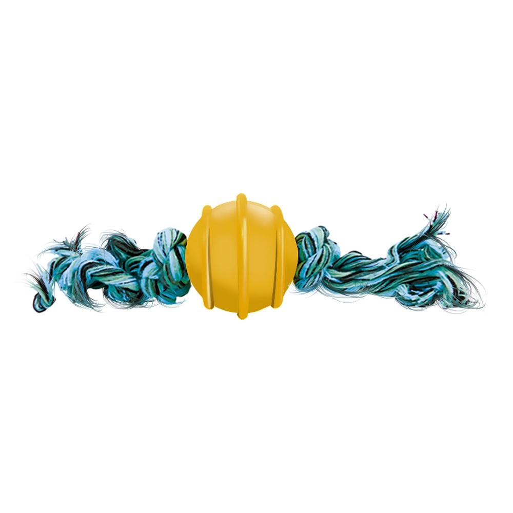 Bola Maciça Com Corda 2 Nós Furacão Pet 50mm