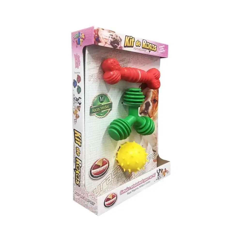 Kit Brinquedos Raças Medias - N03 Furacão Pet