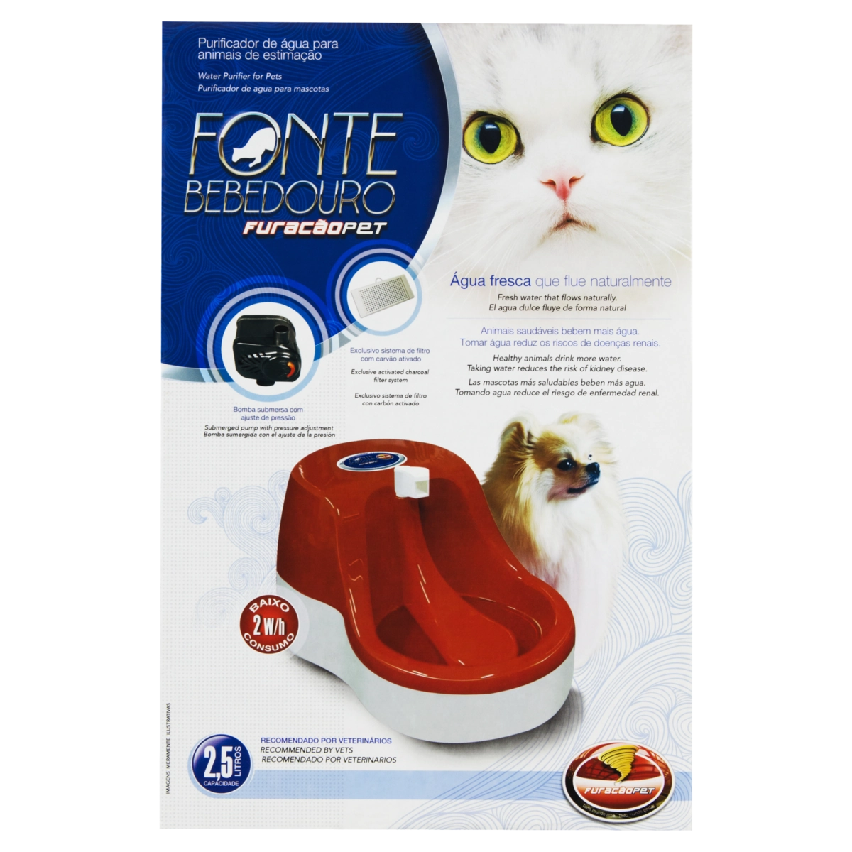 Bebedouro Fonte Azul Furacão Pet 110V