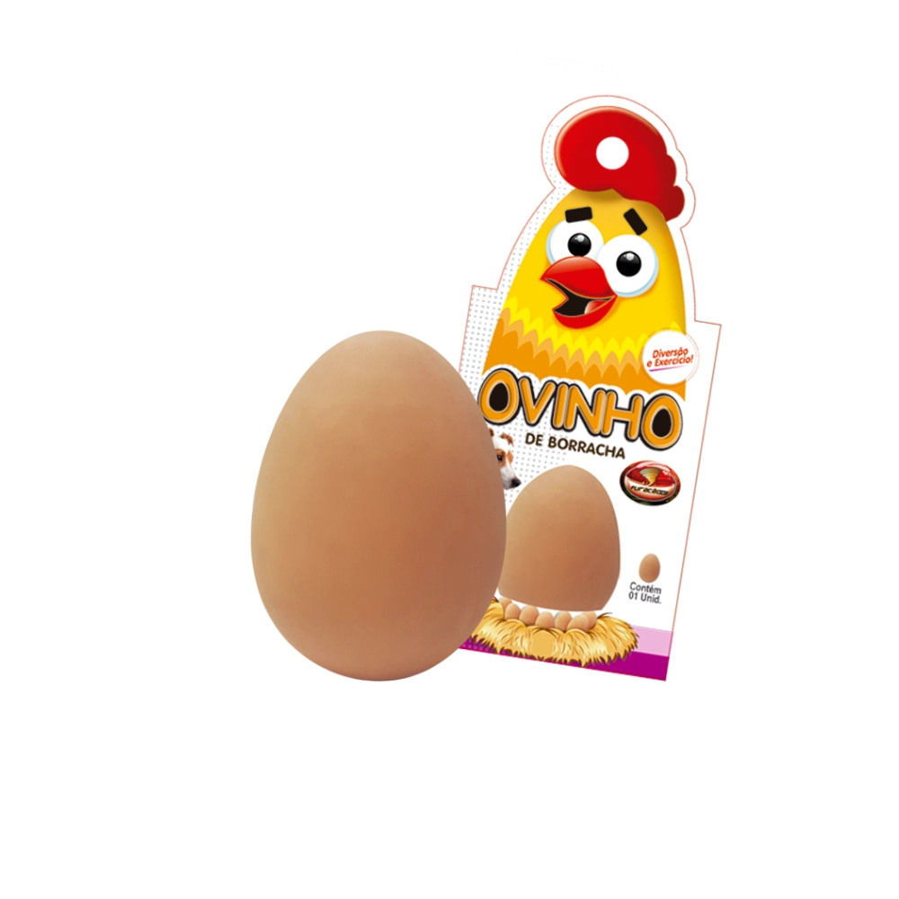 Brinquedo Ovo Borracha Maciço Furacão Pet