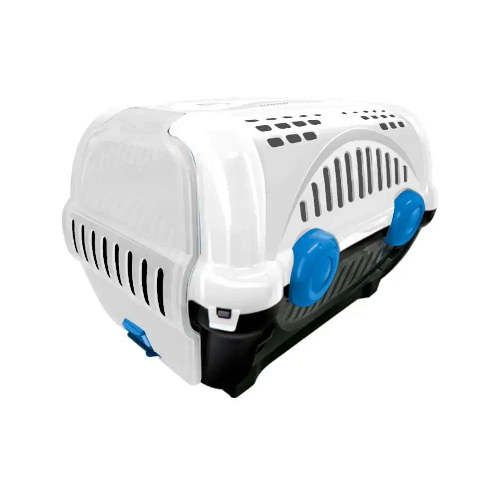 Caixa de Transporte Luxo Branca e Azul Furacão Pet Nº 03