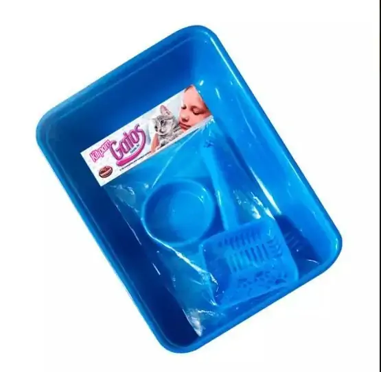 Higiene para PET KIT Gatos com 3 Pecas AZUL