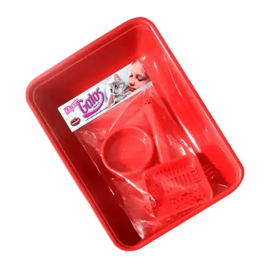 Kit Furacão Pet Para Gatos Vermelho
