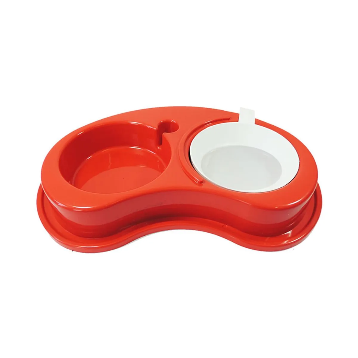 Comedouro Plast Anti Form Luxo Duplo M Vermelho
