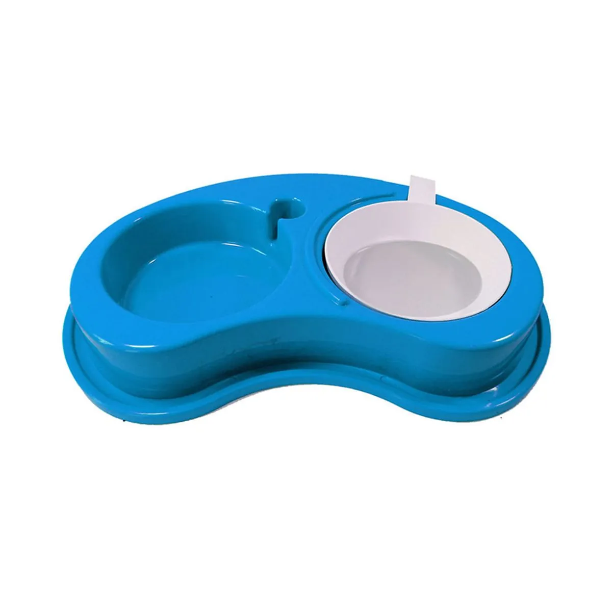 Comedouro Duplo Luxo Azul Furacão Pet Pequeno