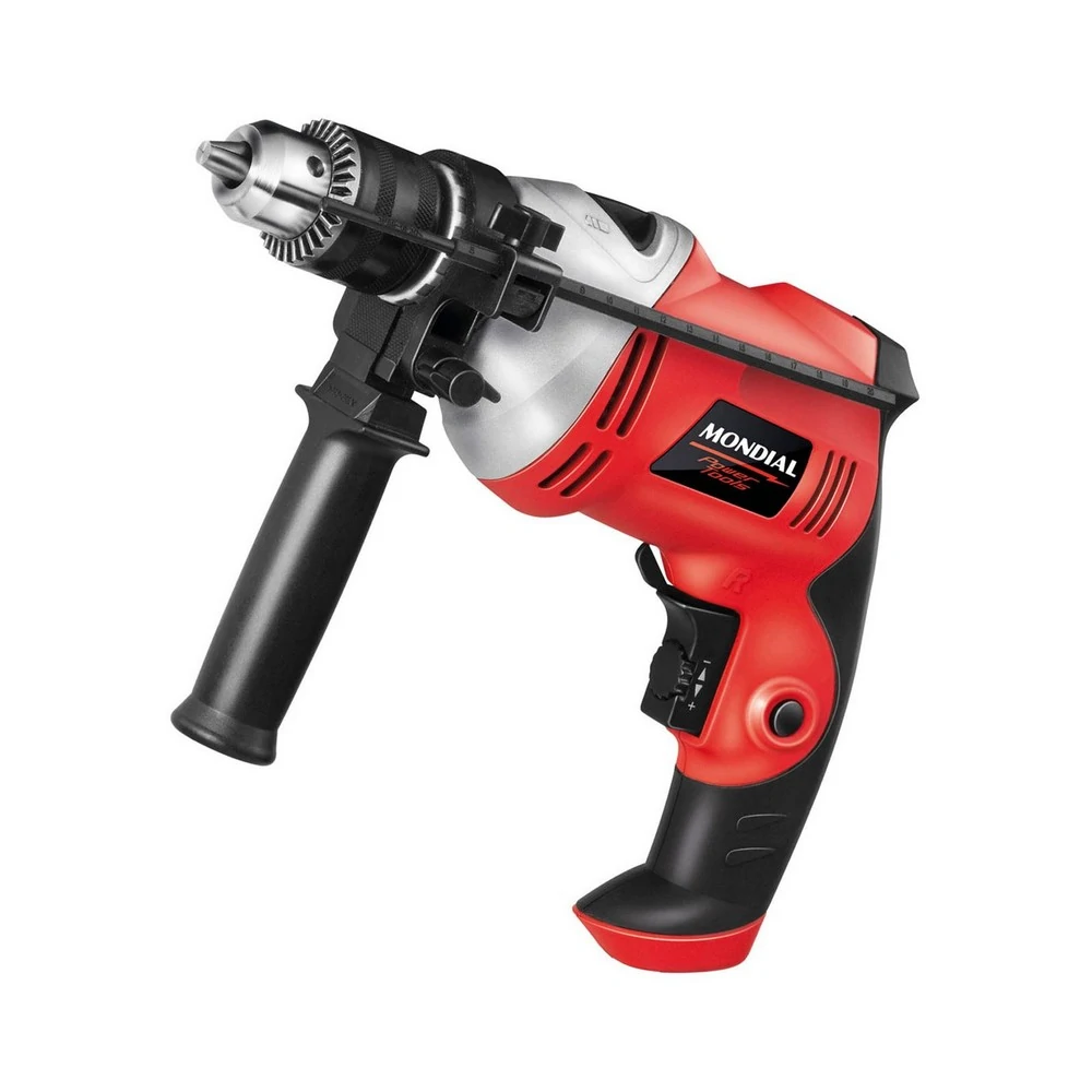 Furadeira De Impacto 700w 1/2 Com Empunhadura Auxiliar E Limitador De Profundidade Ffi05 Mondial 127