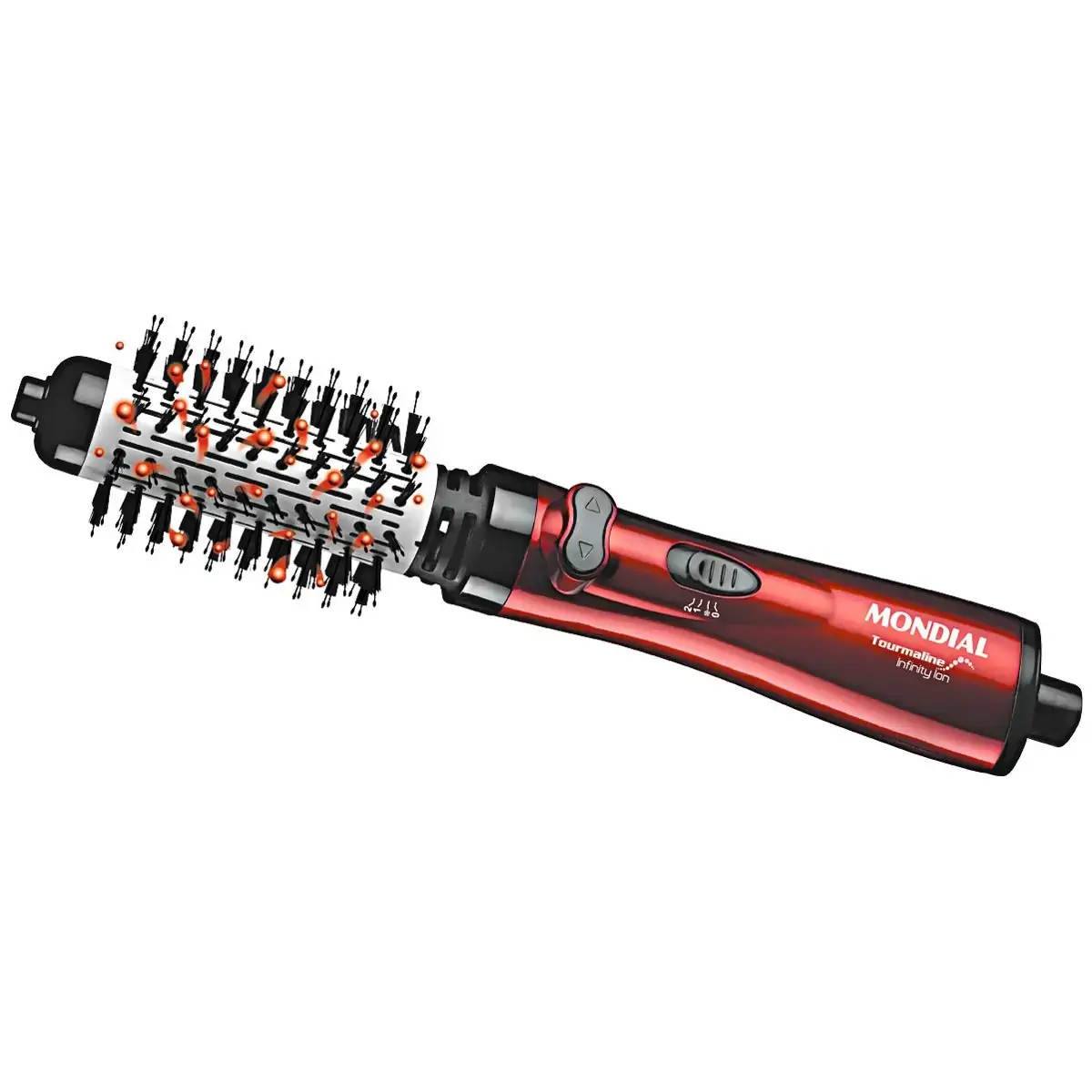 Escova Rotativa Mondial Íon ER-03 Vermelho 220V