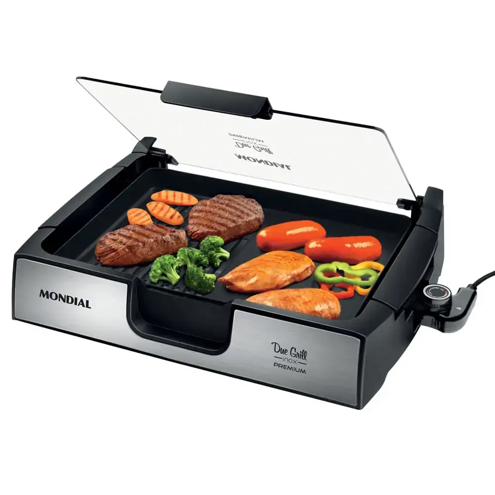 Chapa Due Grill Inox Premium Mondial 127