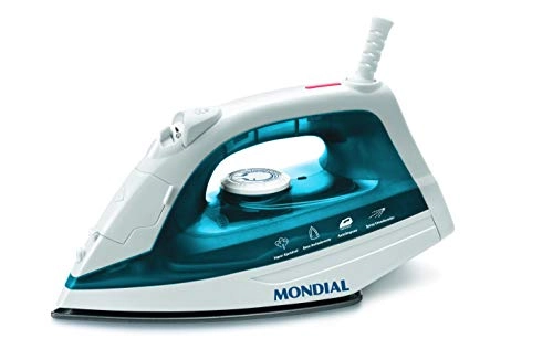 Ferro de passar à Vapor MONDIAL Branco e Azul F-32 220V