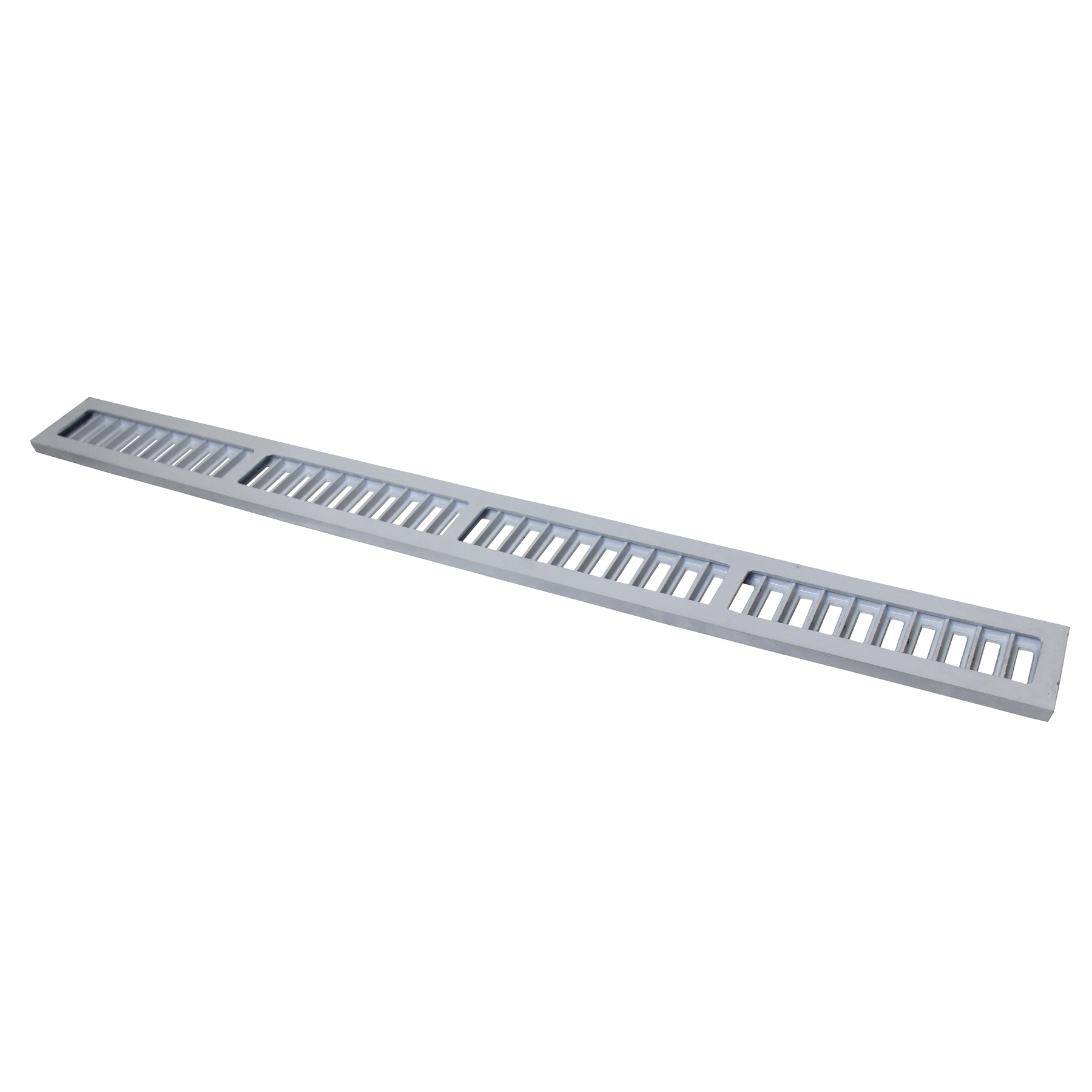 Conjunto Grelha e Porta Grelha com Caixilho Linear Externo para Veículos Leves Alumínio 10x50cm Branco GDA