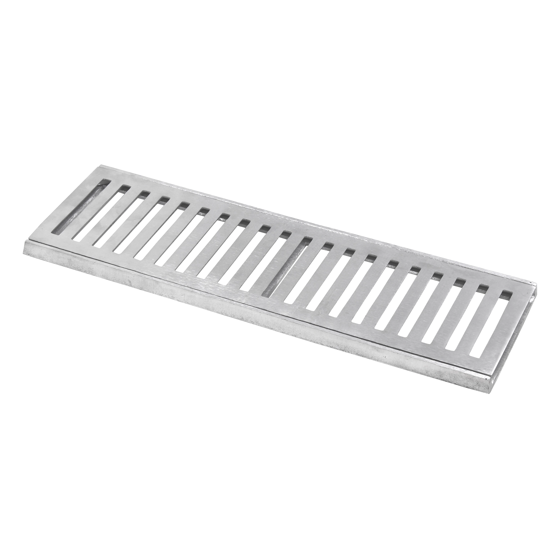Conjunto Grelha e Porta Grelha com Caixilho Linear Externo para Veículos Leves Alumínio 20x50cm Branco GDA