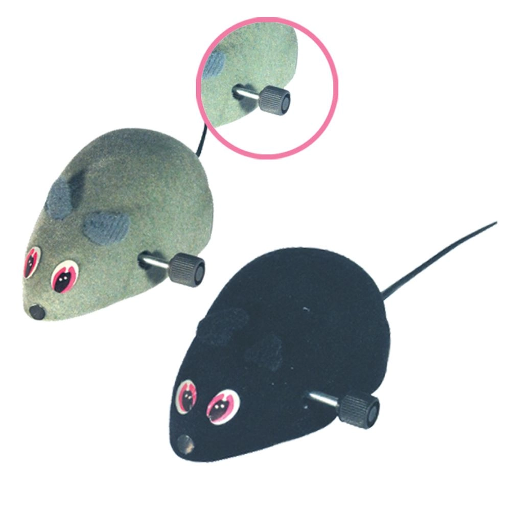 Brinquedo Chalesco Para Gatos Ratinhos De Corda Preto E Branco
