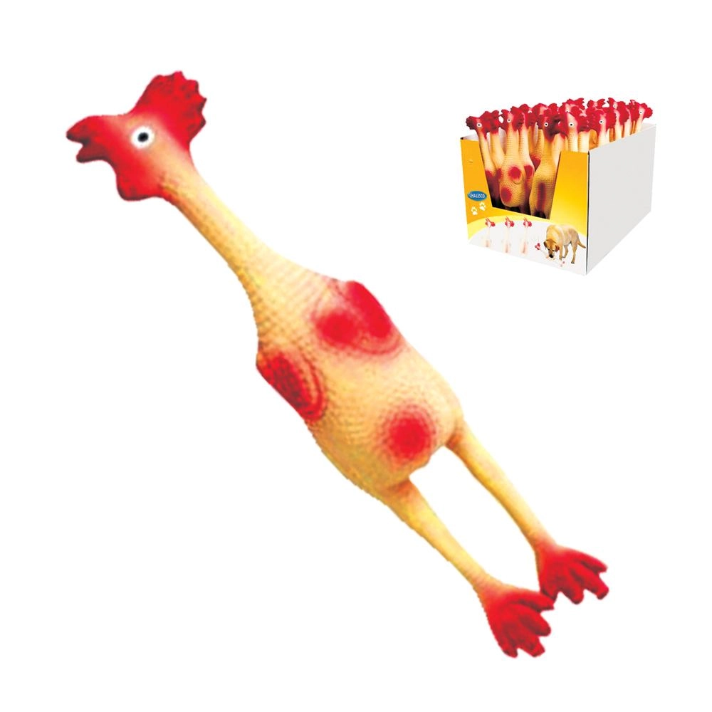 Brinquedo Chalesco Para Cães Frango De Látex