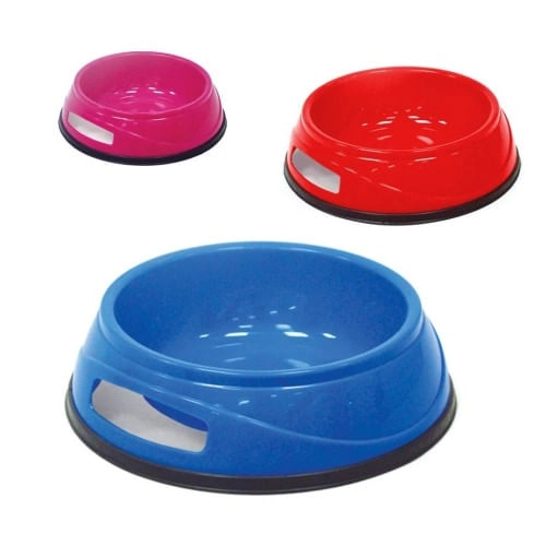 Comedouro Plástico Antiderrapante Vermelho 2 Chalesco