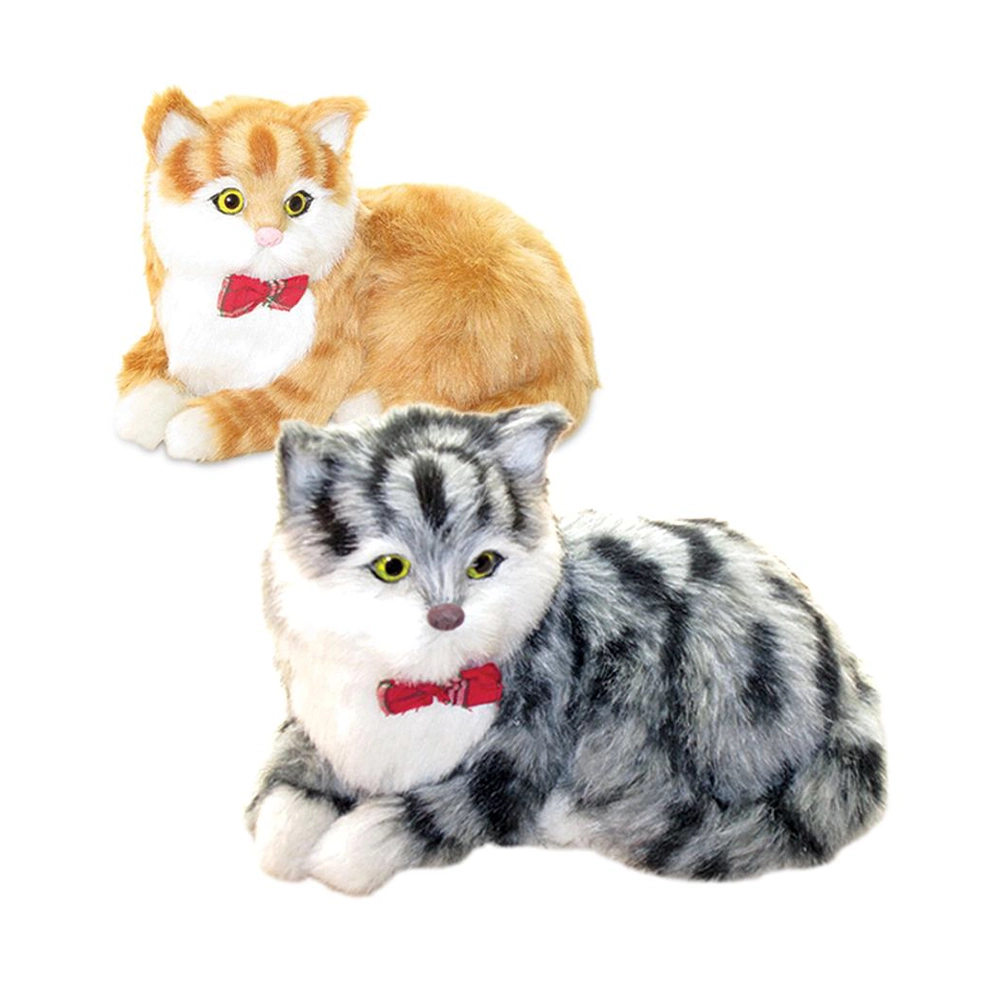 Brinquedo Chalesco Gatinho De Pelúcia Amarelo Para Gatos