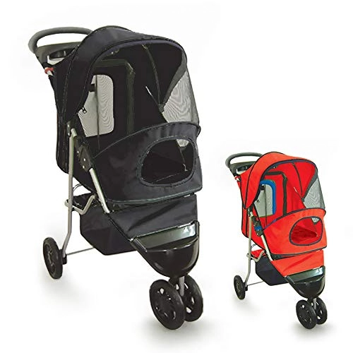Carrinho Chalesco Para Cães E Gatos Confort Ride Azul