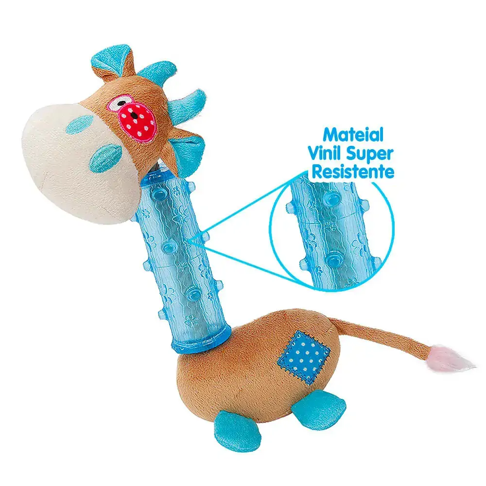 Brinquedo Chalesco Pelúcia Smart Girafales Para Cães