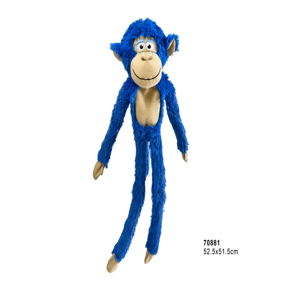 Brinquedo Para Pets Long Pluch Macaco Azul Chalesco