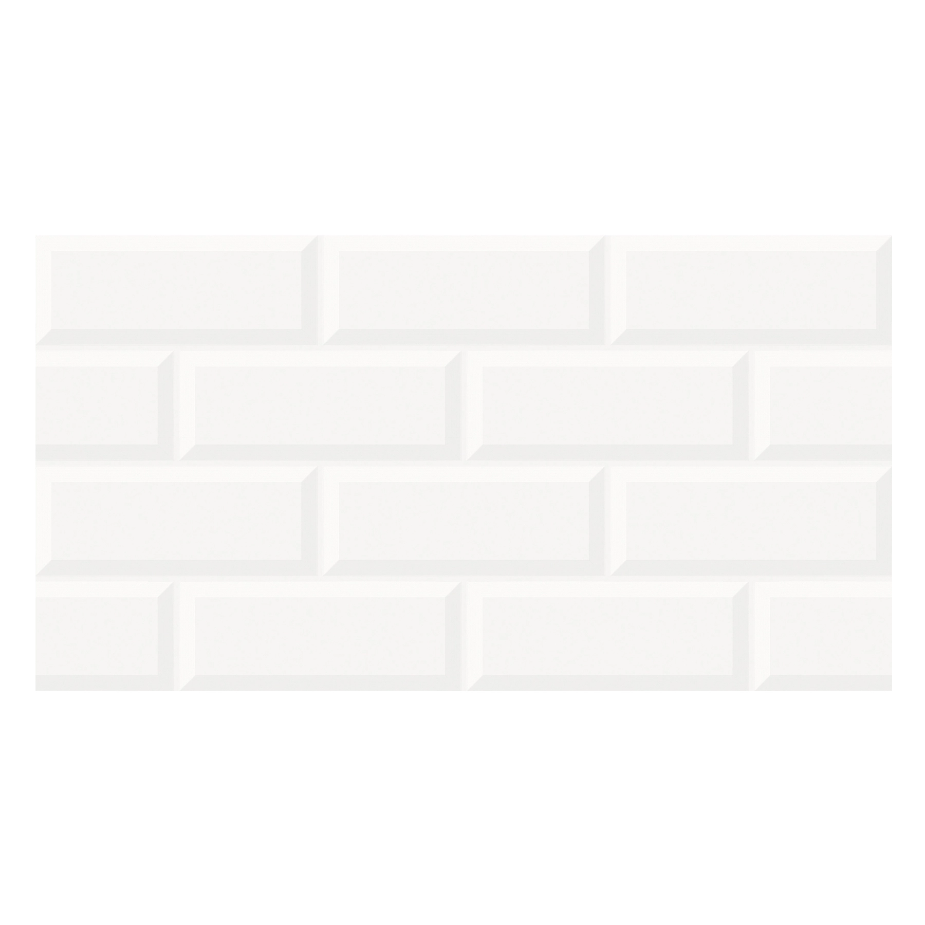 Revestimento de Parede Interno Tijolinho Brilhante 32,4x60,7cm Borda Arredondada Decorare Bianco Piso Forte