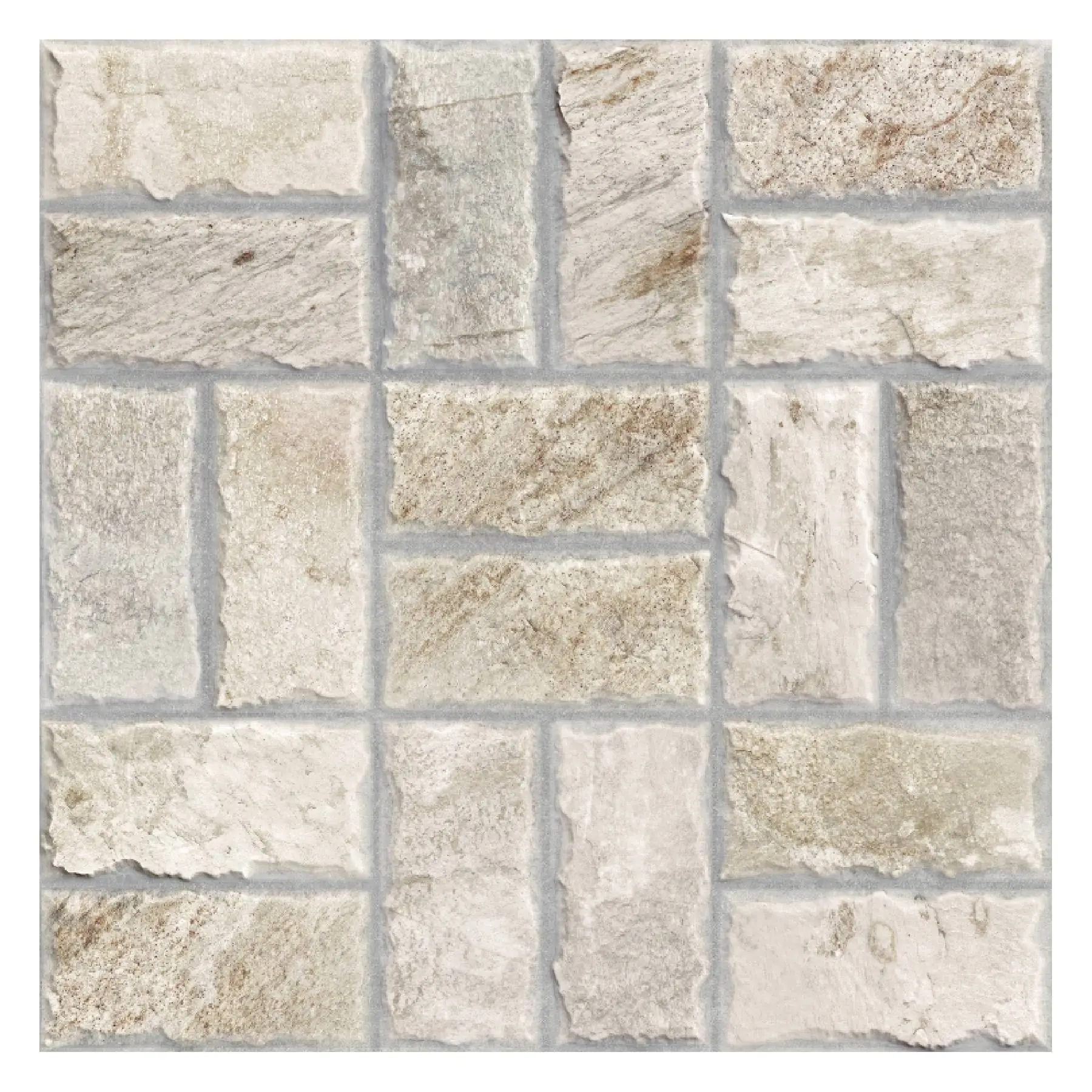 Piso Cerâmico Pedra Fosco Borda Arredondada Externo 60,5x60,5cm Rio Grande Pisoforte