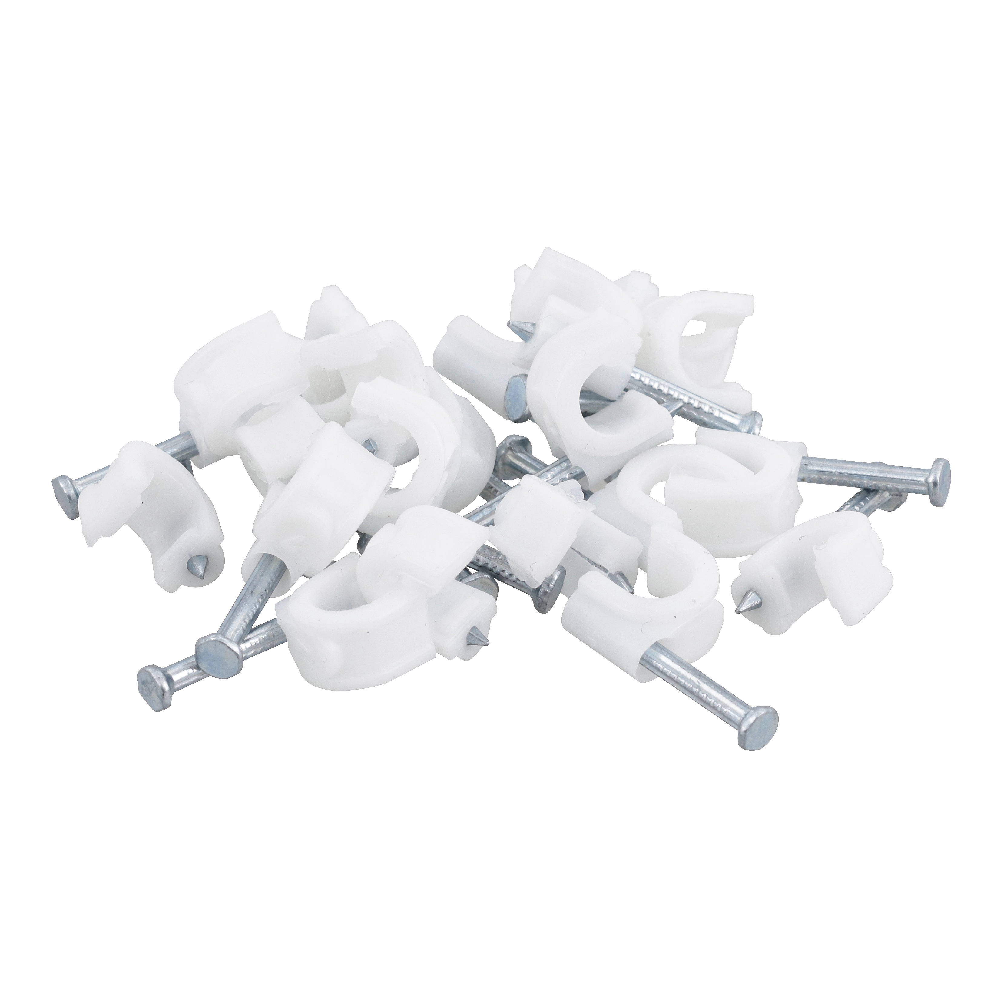 Fixa Fio Coaxial 6 2,5x25 Branco com 20 Unidades Sforplast