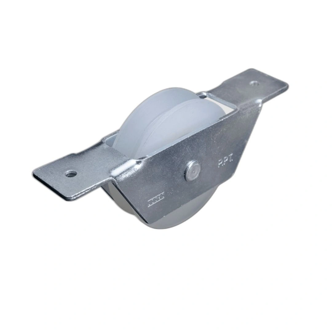 Roldana Portao 2 Pol Nylon Canal "v" C/ Rolamento Cavalete Aluminio Jocec