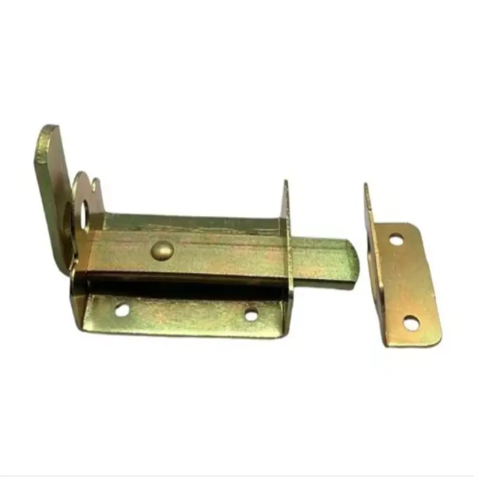 Trinco Chato Ferrolho 2 Pol 58mm Porta Portão Ferro Madeira Bicromatizado Jocec